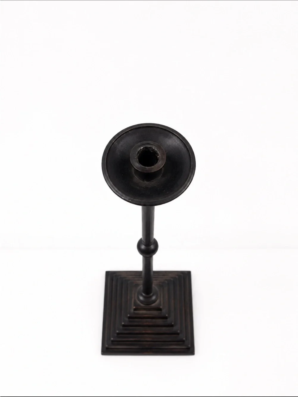 VNT 1980s Maitland-Smith Sculptural Bronzed Iron Candlestick Candle Holder ~ 22”